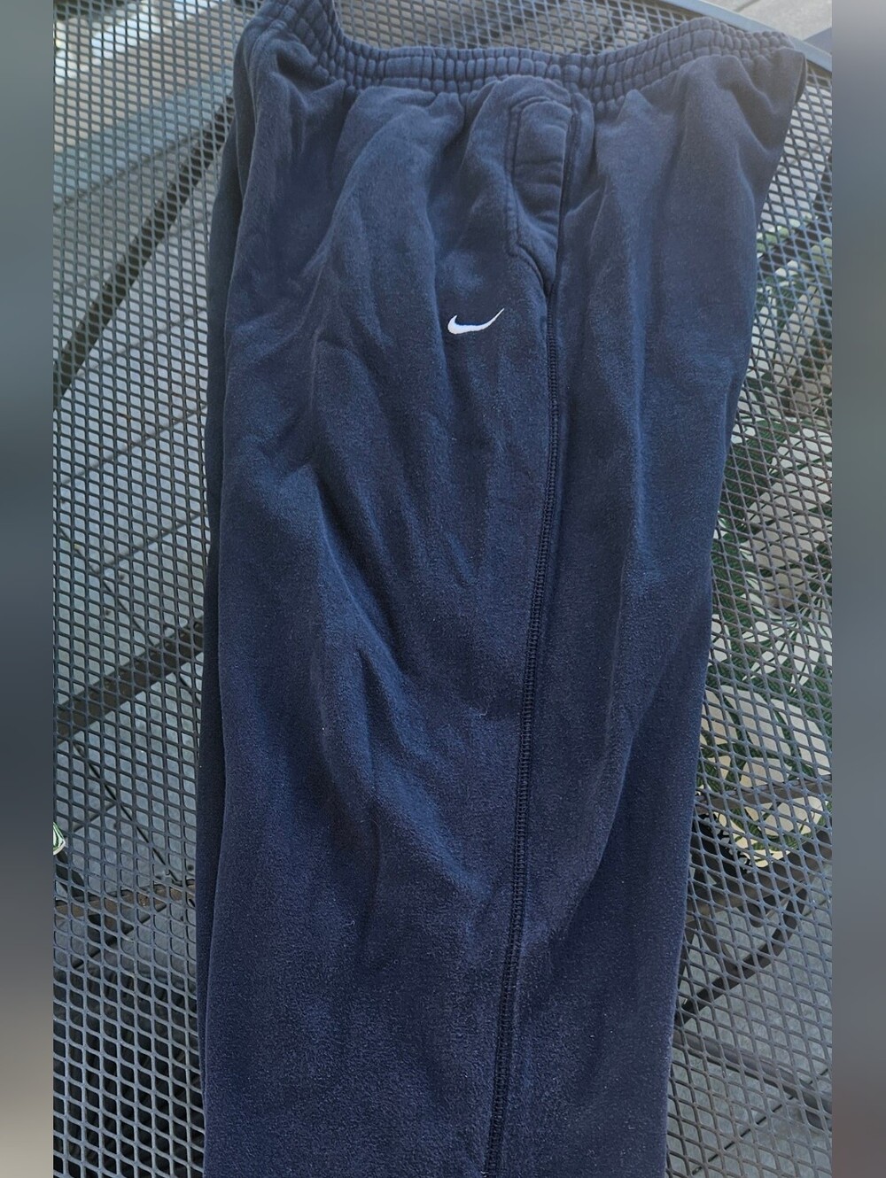 Nike Men's Navy Fleece Joggers with White Swoosh Logo